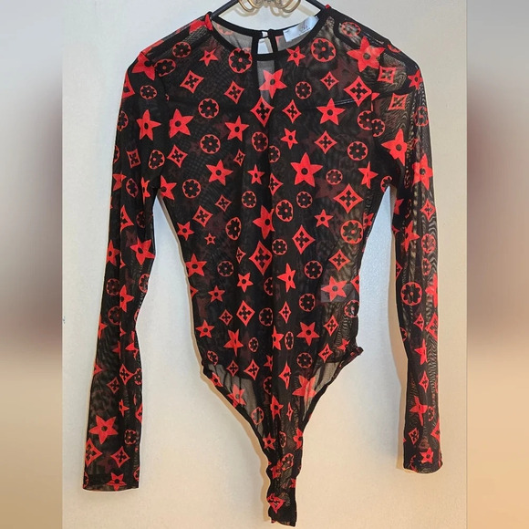 Tops - Brand New! Bodysuit Black/Red AVAIL in Different Sizes